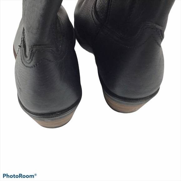 XElement Black Leather Motorcyle Work Boot LU1465 main image 7
